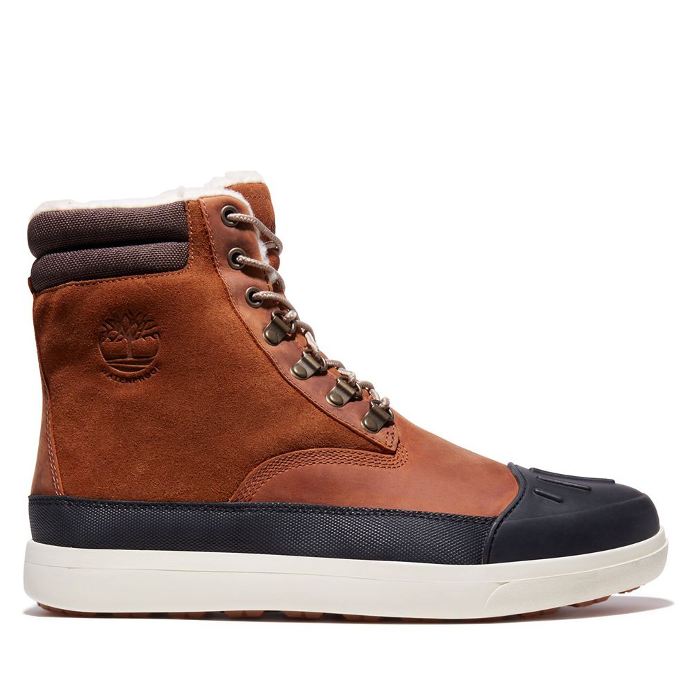 Bocanci De Zapada Timberland Barbati Maro/Negrii - Ashwood Park Waterproof - Romania - VNRUFM853